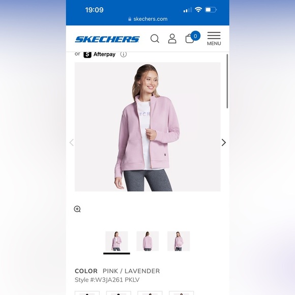 Light mauve pink Skechers zip up top XL women’s - Picture 9 of 9